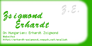 zsigmond erhardt business card